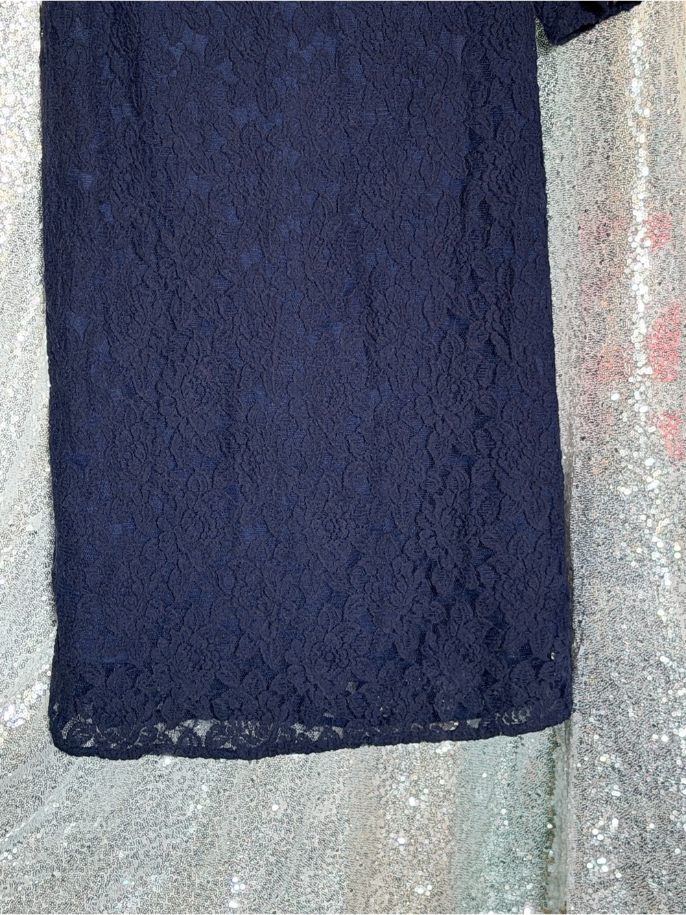 Gap Women's Navy Floral Lace Shift Dress Size 8 - Picture 4 of 14
